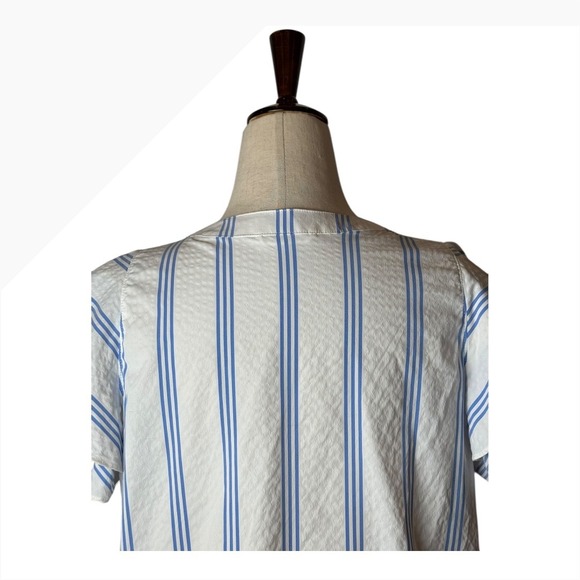 Vineyard‎ Vines Performance Tunic Dress Women Small White Blue Stripe Preppy - Picture 7 of 12